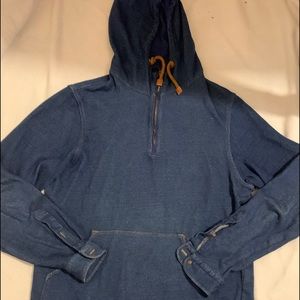 MEN Denim quarter zip sweatershirt Zara size large